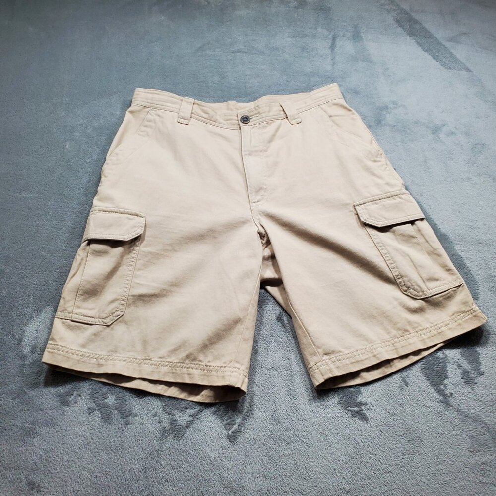 Columbia Omni-Shade Sun Protection Chino Shorts Khaki Cargo 6 Pockets Men Sz 32